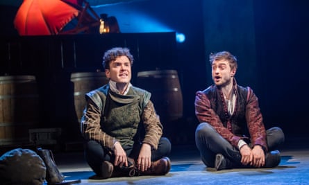Not to be joking ... Joshua McGuire and Daniel Radcliffe in the title roles of Rosencrantz And Guildenstern Are Dead at this Old Vic in March 2017.