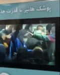 The video shows what appear to be Iranian security forces in plainclothes and uniforms entering a subway car, which appeared to be for women only, and beating the passengers with batons.