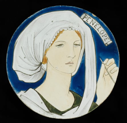 Faulkner’s tile depicting Penelope, made around 1865.