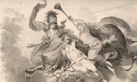 An engraving of Philippe Jacques de Loutherbourg’s The Apotheosis of Captain Cook by John Thane and John Webber