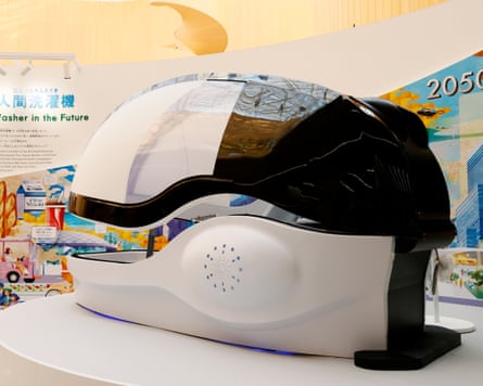 The washing machine on display at the Osaka-Kansai Expo.