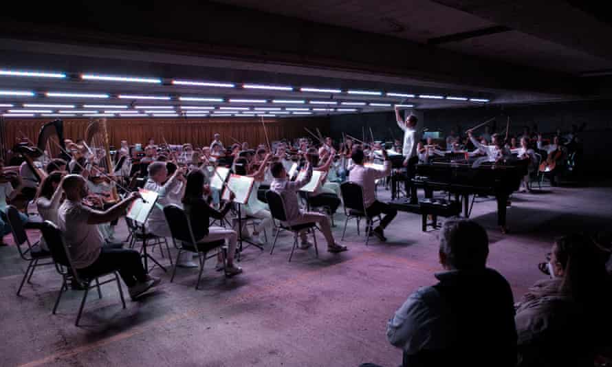The Philharmonia, conducted by Gergely Madaras, and pianist Samson Tsoy at Bold Tendencies last weekend.