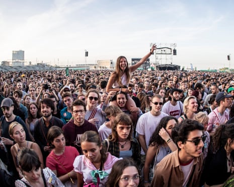 A sea of fans at Primavera Sound festival in Barcelona, Spain