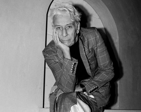 Black and white portrait of John Cale.