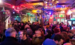 A crowded scene inside the Hope and Ruin pub in Brighton.