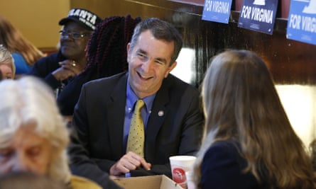 Ralph Northam, the Democratic candidate for governor of Virginia, speaks with voters at a restaurant in Berryville. Party leaders hope victory in Virginia can reset the narrative ahead of the 2018 midterms.