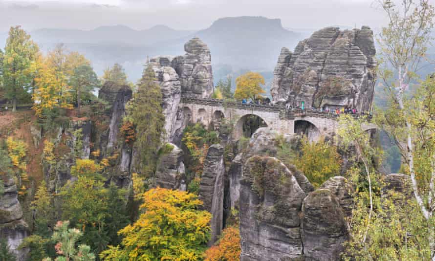 Sandstone mountains on the Malerweg route.