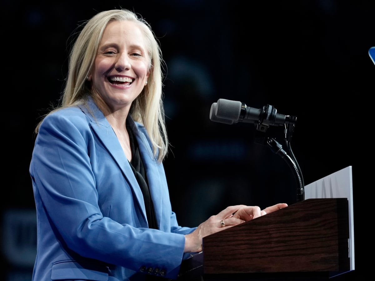 Abigail Spanberger presents herself as bulwark against chaos and cruelty | Virginia | The Guardian