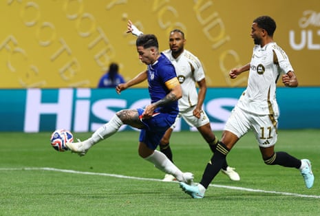 Chelsea's Enzo Fernandez scores their second goal.