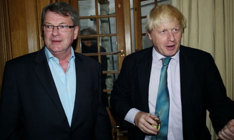 CT Group co-owner Lynton Crosby, left, with Boris Johnson at the Spectator magazine summer party in 2019.
