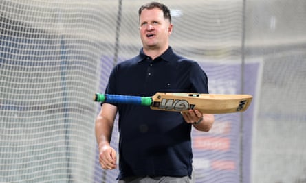 The England men’s team director, Rob Key, at a nets session at Eden Gardens.