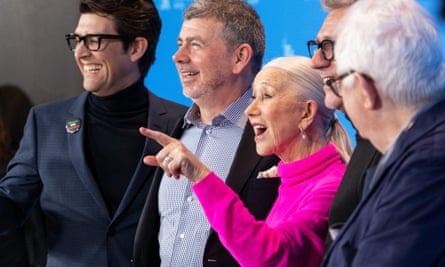 Helen Mirren with the film-makers in Berlin.