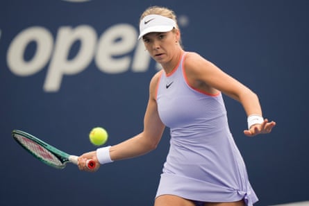 Katie Boulter in US Open action
