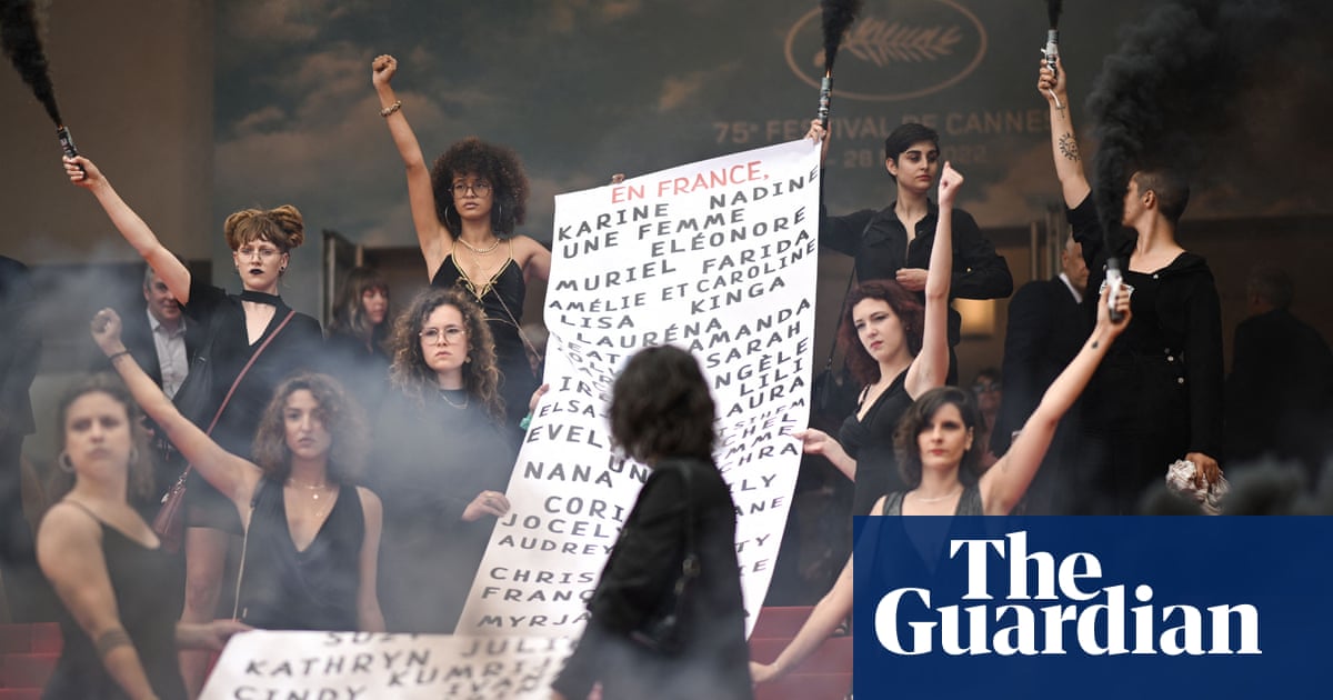 Group invades Cannes red carpet to highlight violence towards women