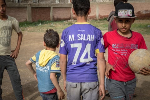 Youngsters at a youth centre named after Mohamed Salah in Nagrig, a small farming village.
