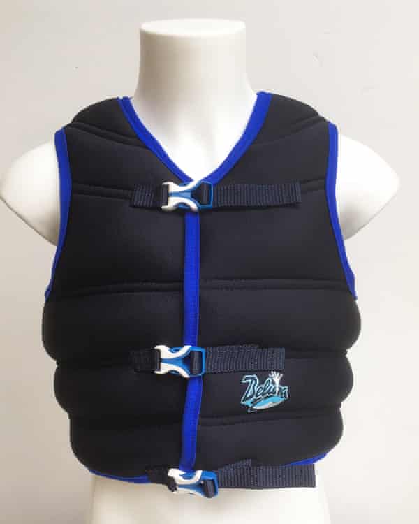 A sand vest made by Beluga Healthcare.