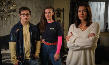 It could be you ... Shane (Ruben Reuter), Keeley (Katherine Rose Morley) and Donna (Kym Marsh). 
