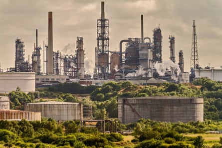 An oil refinery