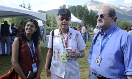 Film-maker Nandita Das, Luddy and Rushdie in Telluride, 2008.