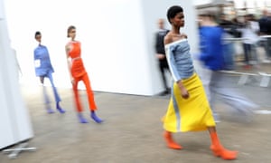 Richard Malone’s Fashion East show, at London Fashion Week S/S 2017, was based on the aesthetic of workers’ uniforms.