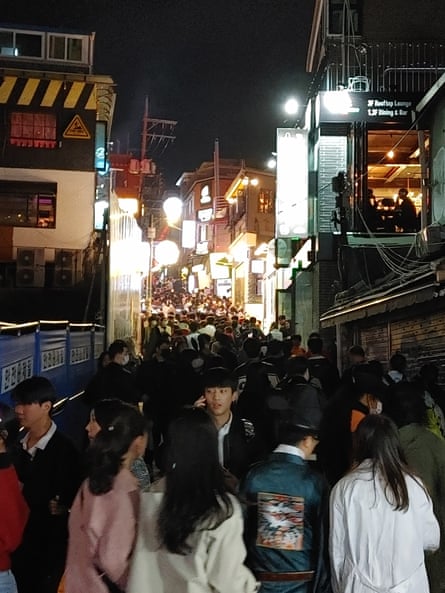 One of the side alleys leading to the bars and nightclubs