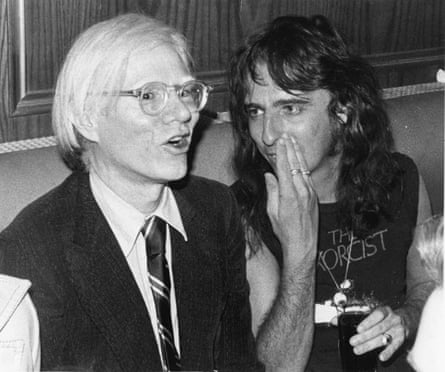 Andy Warhol and Alice Cooper in 1974.