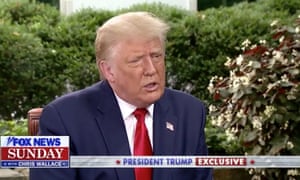 Trump speaking to Fox News in July 2020