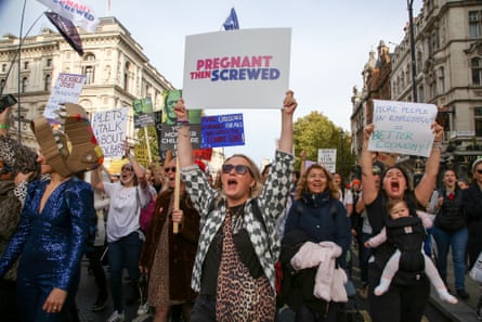 A March of the Mummies protest in London in October.