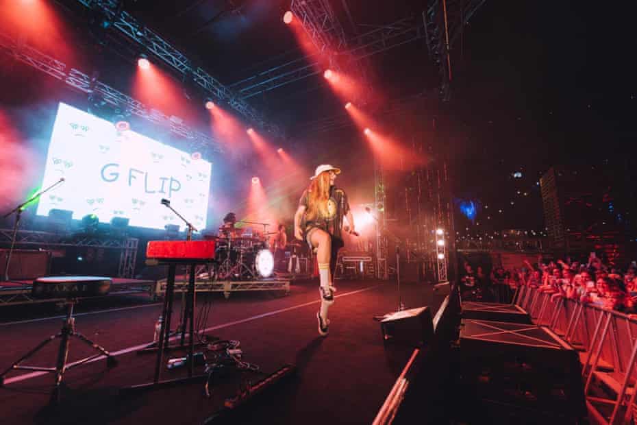 G Flip played the Chevron Lighthouse at the 2020 Perth festival