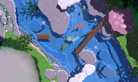 A scene from the game Naiad.