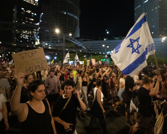 Protests in Israel as government prepares for new offensive on Gaza City – Middle East crisis live