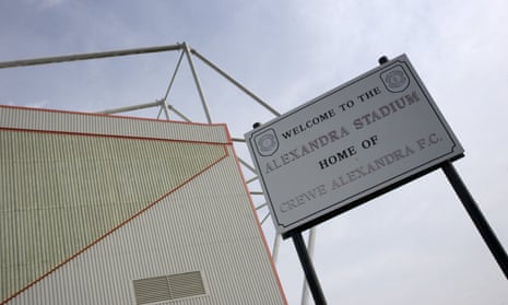 A sign outside Crewe's Gresty Road ground