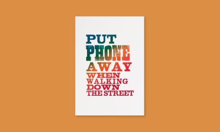‘Put Phone Away’ letterpress poster