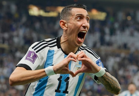 Argentina v France: 2022 World Cup final – live | World Cup 2022 5 Di Maria party