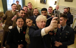 Boris Johnson hosts a breakfast at No 10 Downing Street before attending the ceremony at the Cenotaph.