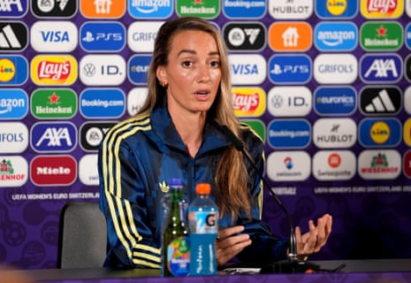 Kosovare Asllani speaks to the media during the Sweden Press Conference