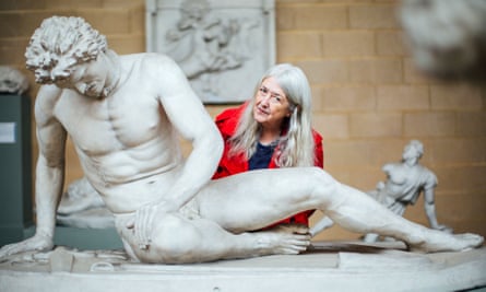 Mary Beard at the Museum of Classical Archaeology in Cambridge for her TV show Shock of the Nude.