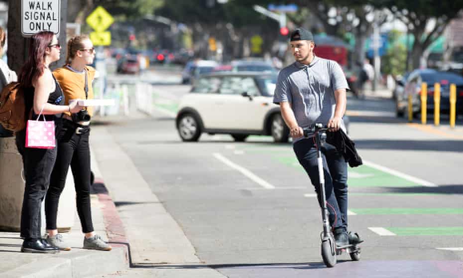 Bird scooter used in Santa Monica