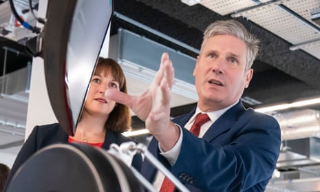 The Labour leader, Keir Starmer, and the shadow chancellor, Rachel Reeves, a visit a science park in Liverpool, where the party is having its conference this week.