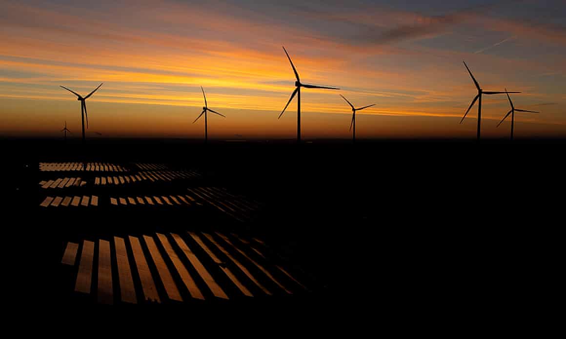 Windfarm at sunset