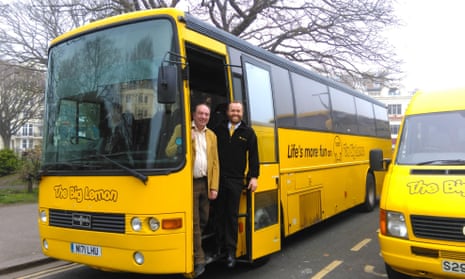 Norman Baker, the new managing director of the Big Lemon bus company serving Brighton and Hove.
