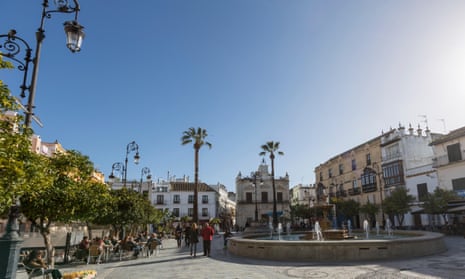 Plaza del Cabildo in the heart of Sanlúcar de Barrameda, Andalucía, Spain.