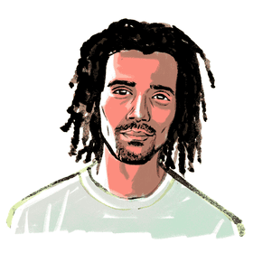 Illustration of Akala, Mobo award-winning rapper, activist and poet