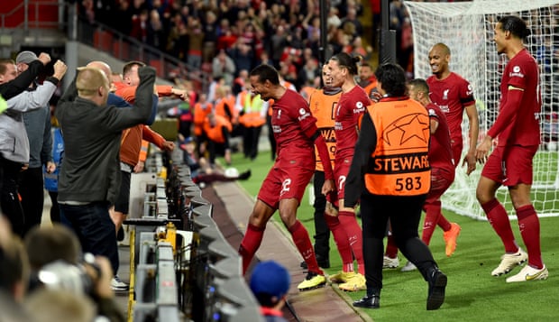 Joël Matip after his late winner.