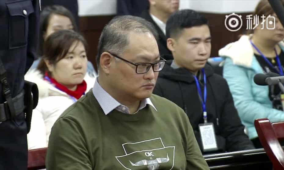 Lee Ming-che in court in Yueyang, China, in November 2017