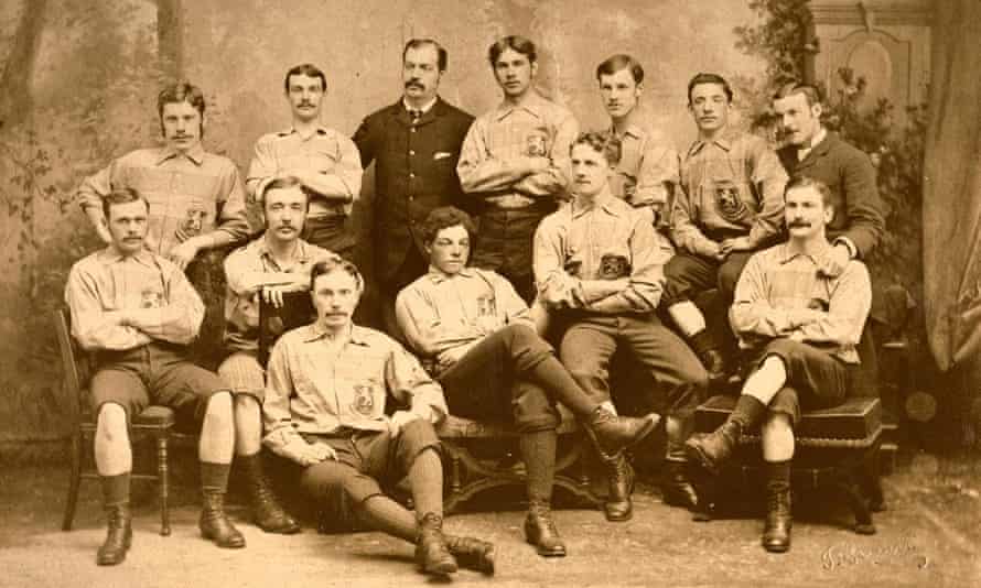 Andrew Watson, seated centre, with the Scotland team in 1881.