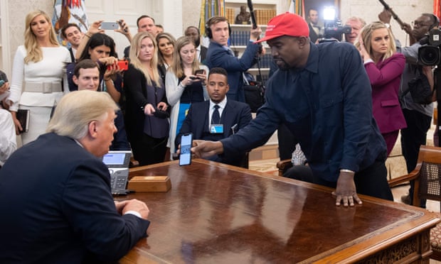 Kanye West visits President Trump in the White House last October.