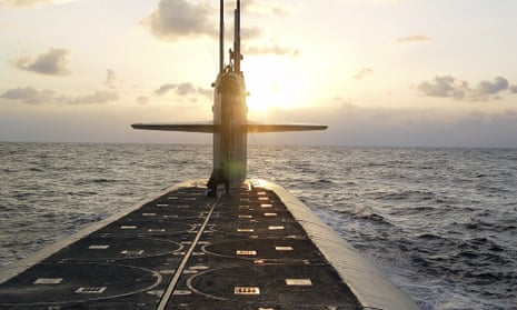 The Ohio-class ballistic-missile submarine USS Wyoming . 