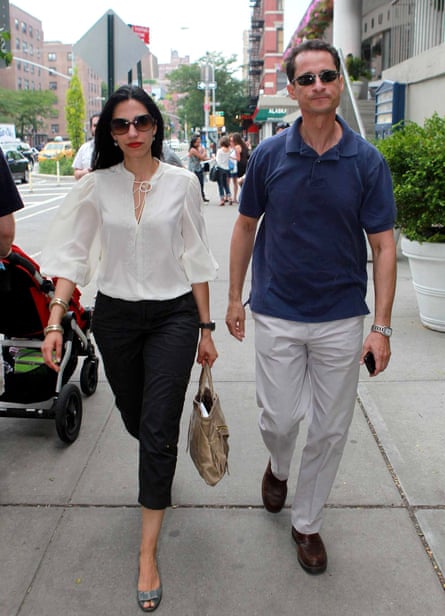 Anthony Weiner with his wife Huma Abedin (now a senior Hillary Clinton aide) in New York in 2011.Photograph: Sipa Press/Rex/Shutterstock