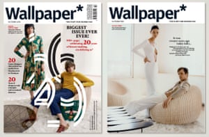 Wallpaper’s two 20th-anniversary covers, a 508-page edition.